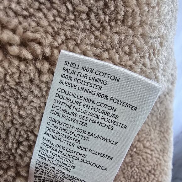 Pilcro Jacket Women XS Denim Jean Trucker Faux Fur Shearling Sherpa - Picture 10 of 11